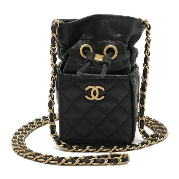 Chanel Lambskin Matelasse Mini Cube Shoulder Bag - Picture 1 of 7